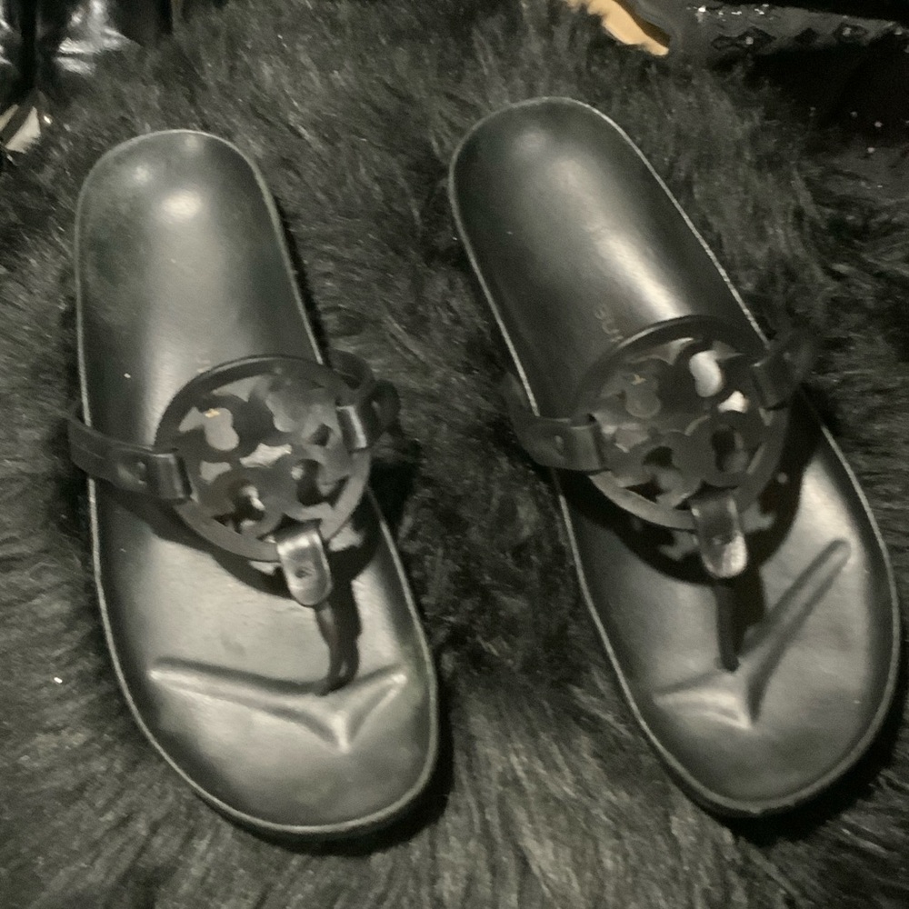 Tory Burch Black Miller Cloud Sandals
